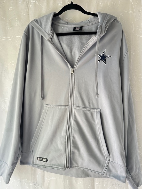 NFL Other - NFL Light Gray Dallas Cowboys Full-Zip Hoodie Jacket